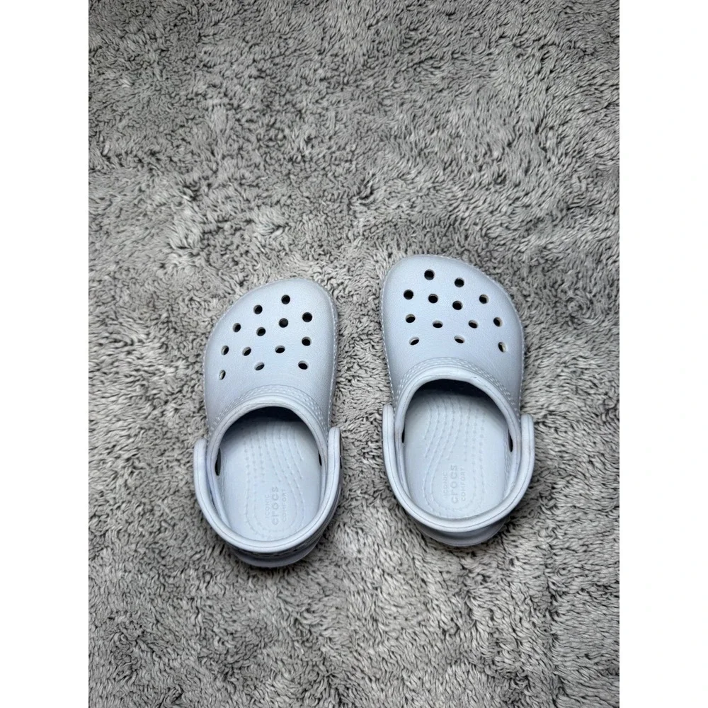 Crocs Classic Clog Toddler Size 5 Dreamscape Pale Blue Lavender White Shoes C5